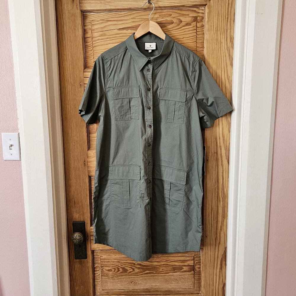 NWT Tuckernuck Olive Lightweight Poplin Nala Dress XL
